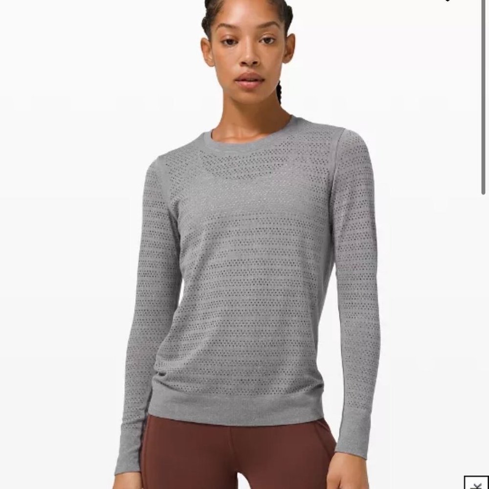 lululemon swiftly breathe - green - 10 - long sleeve